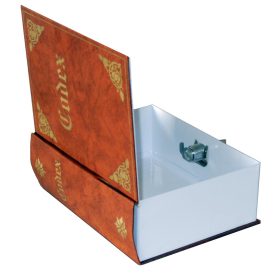 CODEX könyvszéf nyitott állapotban
