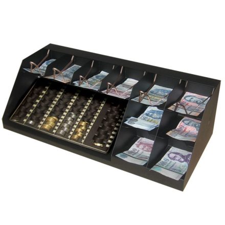 BET-10, 10 compartment banknote holder with coin tray 
