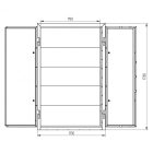 E I Extra páncélszekrény belseje MABISZ I minősítéssel, 100 millió Ft biztosítási értékhatárral