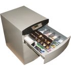 multiszef-nyitott-fiok Multisafe MD-3D készpénzkezelő multiszéf nyitott fiókkal