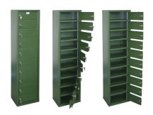 Valuables storage cabinet with 10 compartments