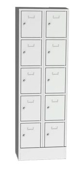 Valuables storage cabinet with 10 compartments