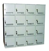 Valuables storage cabinet with compartments
