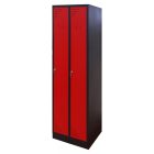 Locker with 2 long doors (black-red)