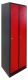 Öltözőszekrény 2 hosszú ajtós (fekete-piros)