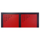 Locker with 2 long doors (black-red)