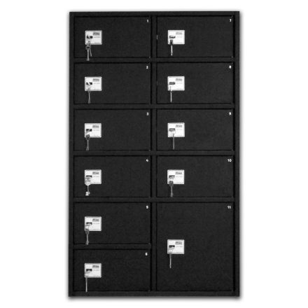 Recepciós széf 11 rekeszes – széfzárral
