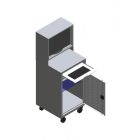 Guruló számítógépes tárolószekrény 