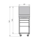 Guruló számítógépes tárolószekrény 