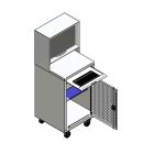 Guruló számítógépes tárolószekrény 