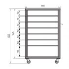 Gurulós tárolószekrény