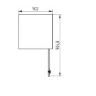 Gurulós 1 fiókos műhelyszekrény fa munkapulttal