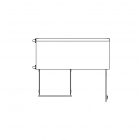 Szerszámfalas, 3 fiókos műhelyszekrény fa munkapulttal 