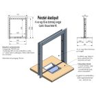 Pénztári átadópult beépítési méretei és műszaki rajza